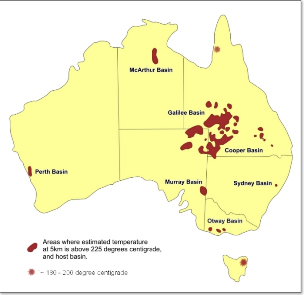 Australian Hot Rocks are Shallower